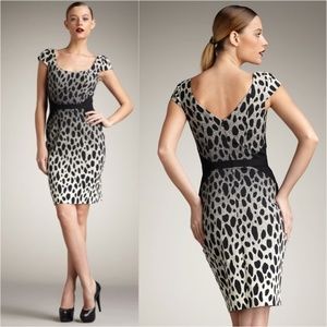 Jay Godfrey Black Manet Ombre Leopard-print Dress